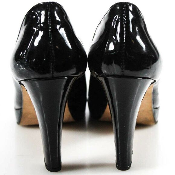 Warren Edwards Designer Peep Toe Black Pumps 8.5 - Picture 3 of 5